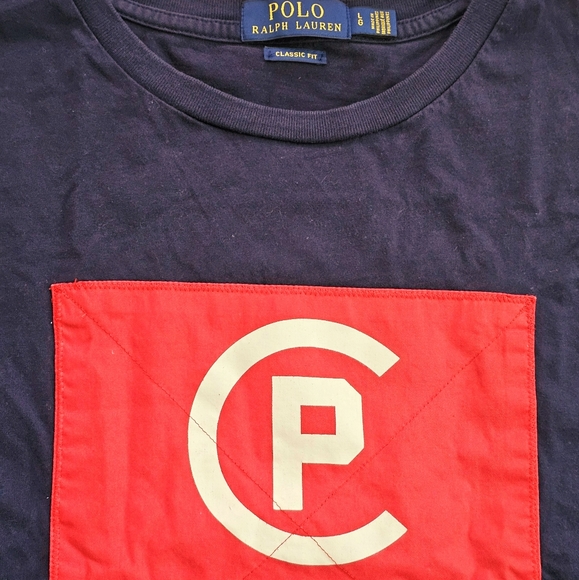 Polo by Ralph Lauren Navy Tee with Red RL-93 Graphic - Picture 2 of 2